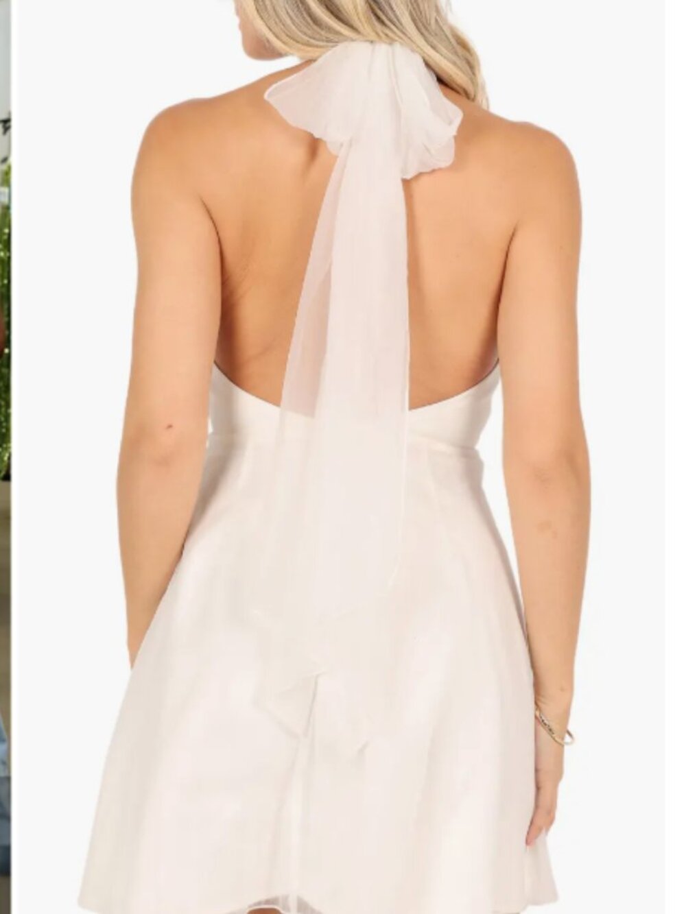 Petal & Pup Anya Tulle Halter Minidress White NWT 14 - Picture 2 of 7